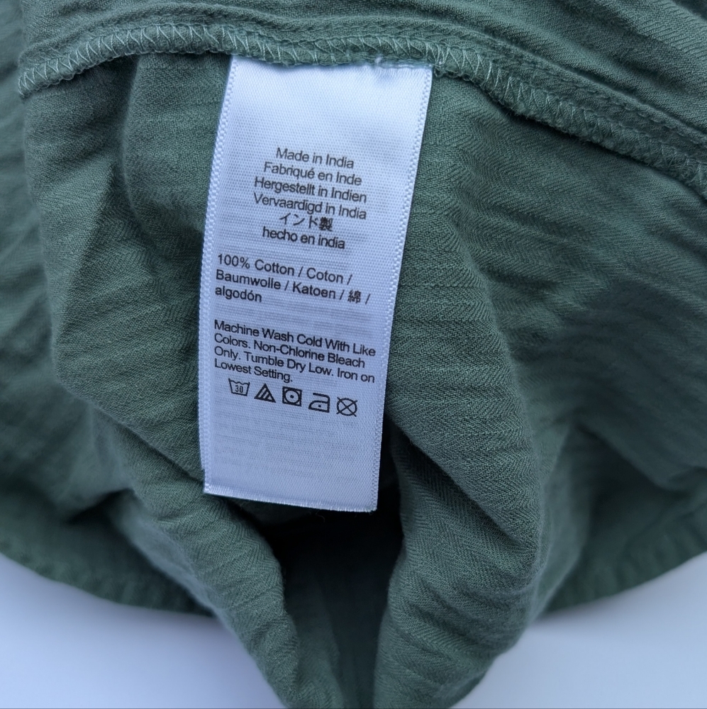 NWT J. Crew Airy gauze tiered maxi dress Sage Green Size XL 100% Cotton - Picture 6 of 8
